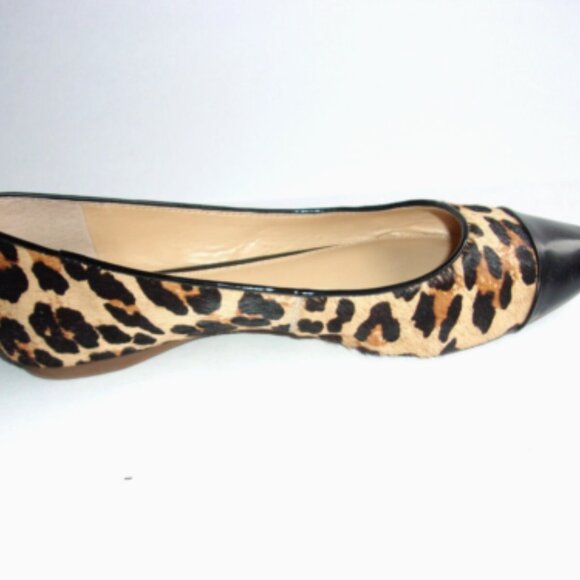 Pre-Owned Gianni Bini Women's Cheetah Calf Hair Leather Flats, Size 8-1/2 M - Picture 6 of 10